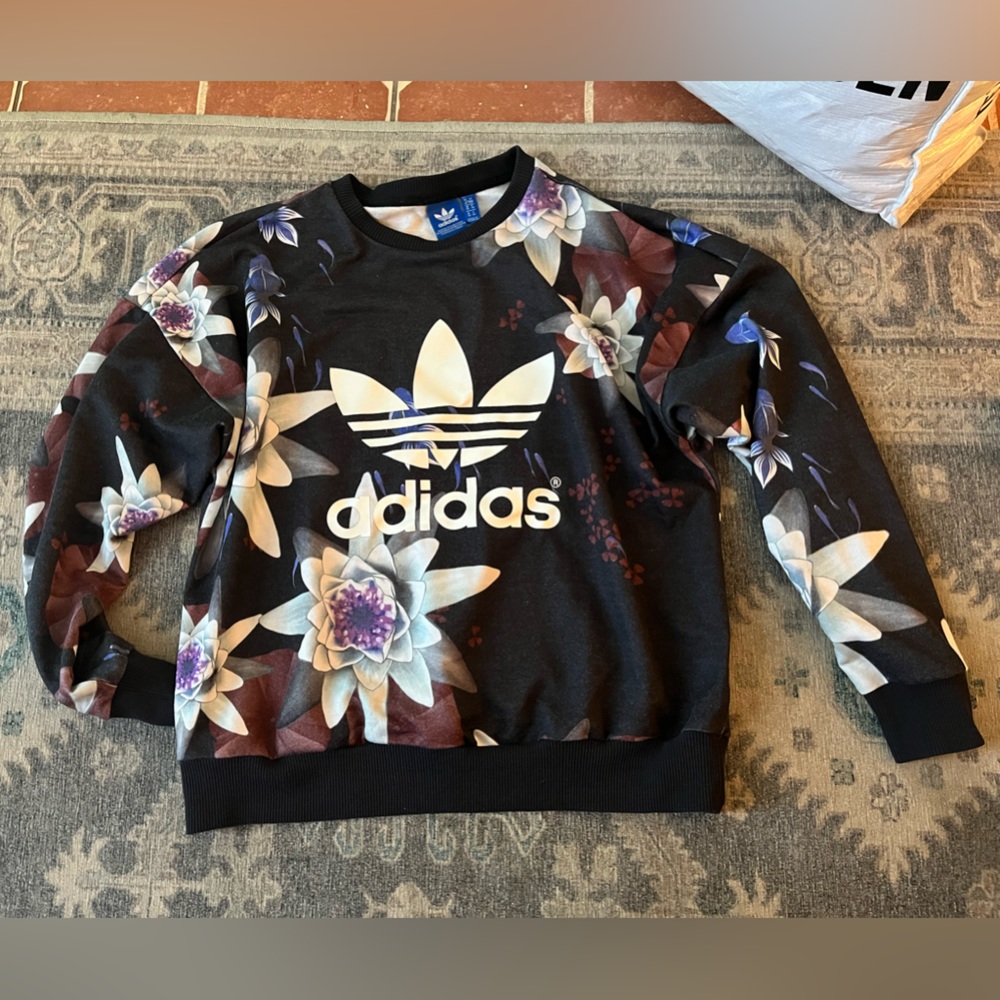 Adidas floral pullover sweatshirt